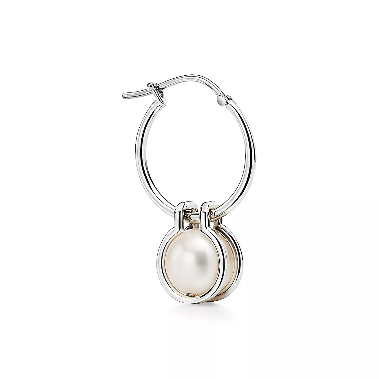 HardWear Pearl Hoop Earrings in Sterling Silver