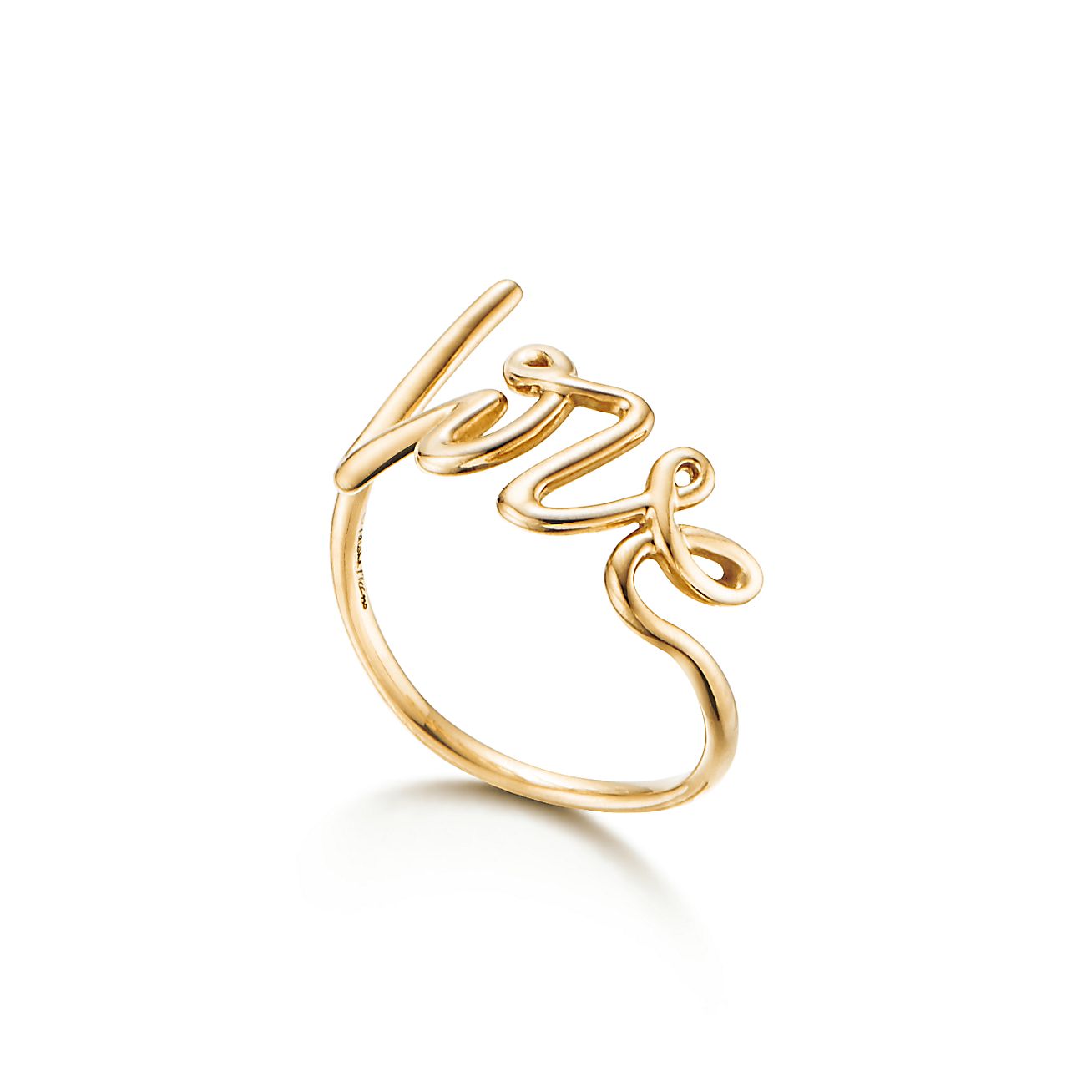 Paloma's Graffiti Love Ring in Yellow Gold, Small