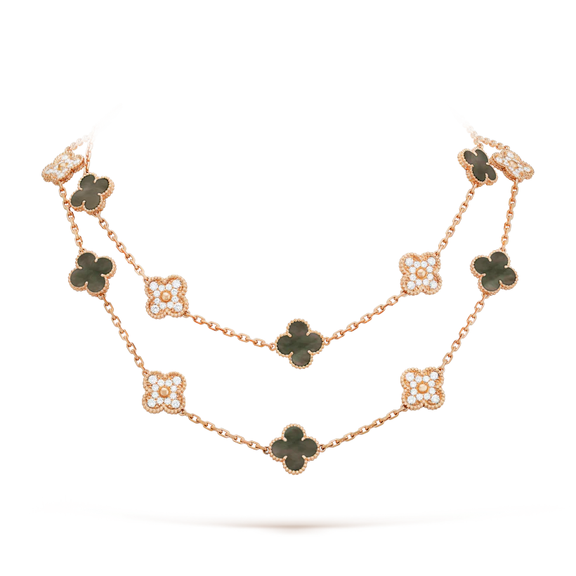 Vintage Alhambra long necklace, 20 motifs
