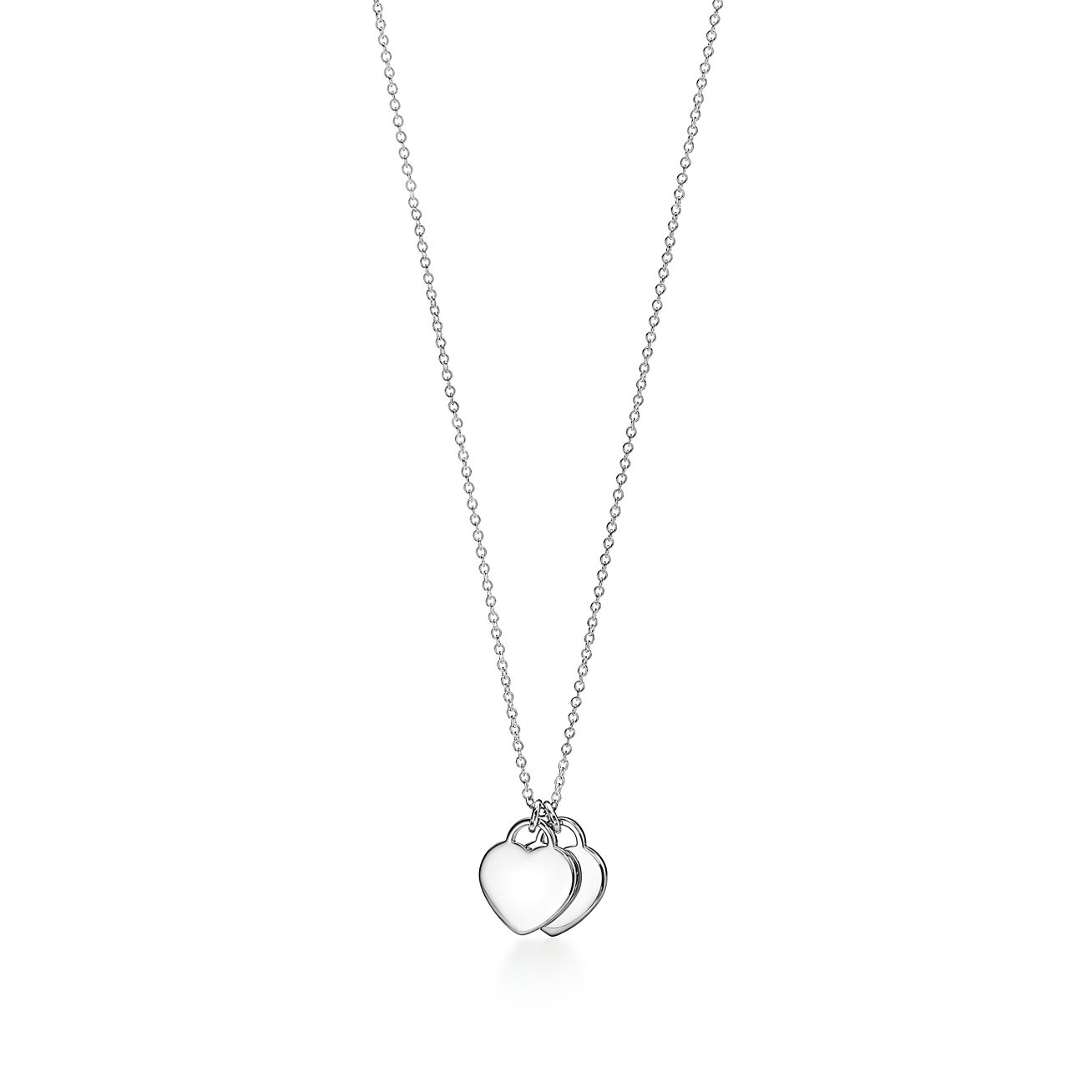 Return to 庐 Heart Pendant in Silver,  Blue庐 with a Diamond, Mini