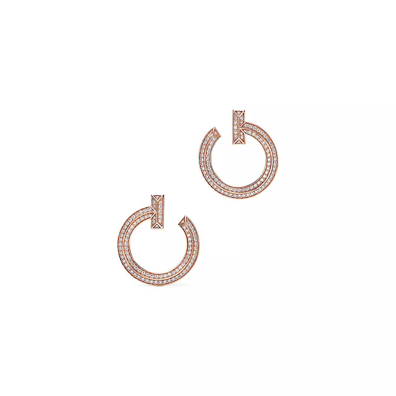 T T1 Open Hoop Earrings