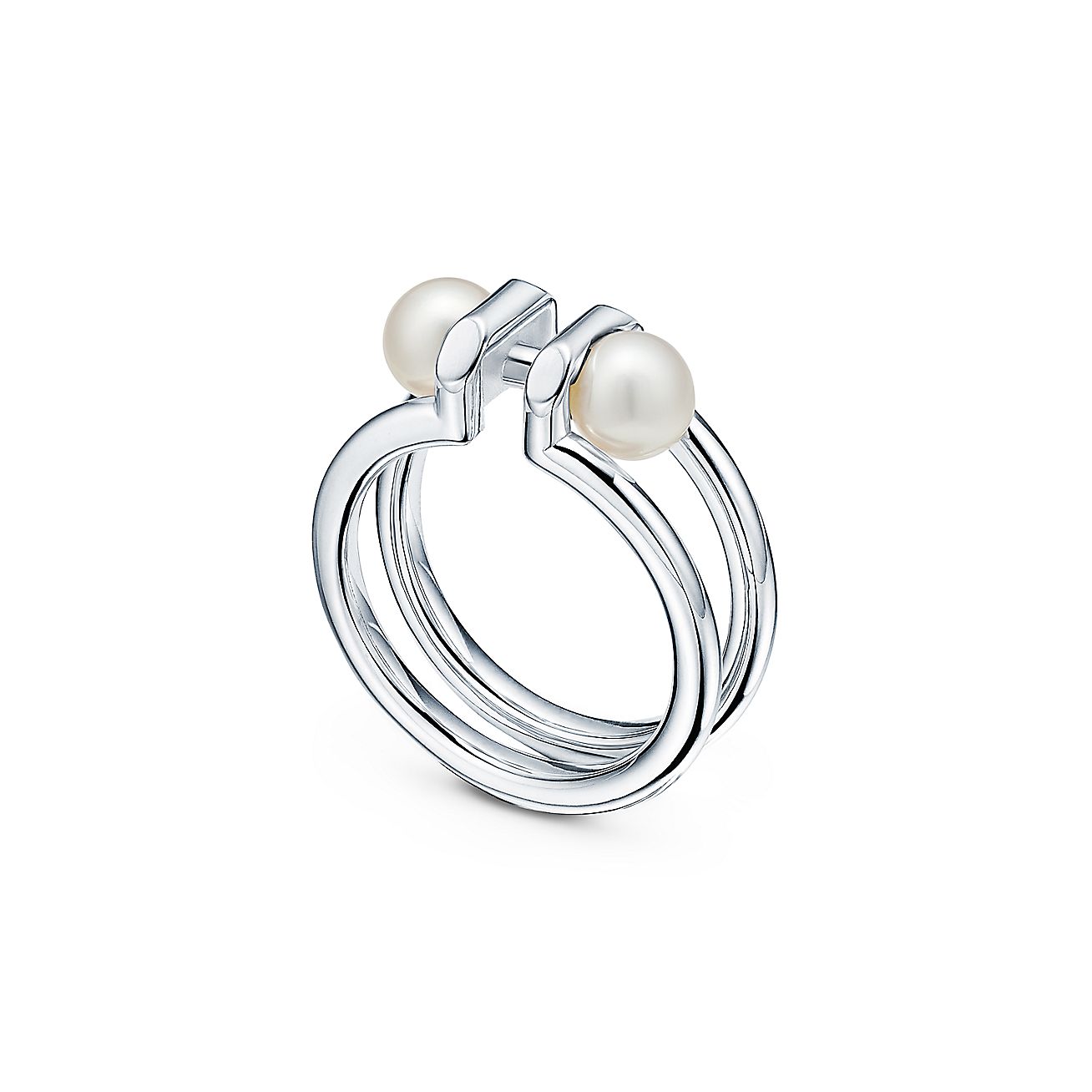 HardWear Double Pearl Ring in Sterling Silver