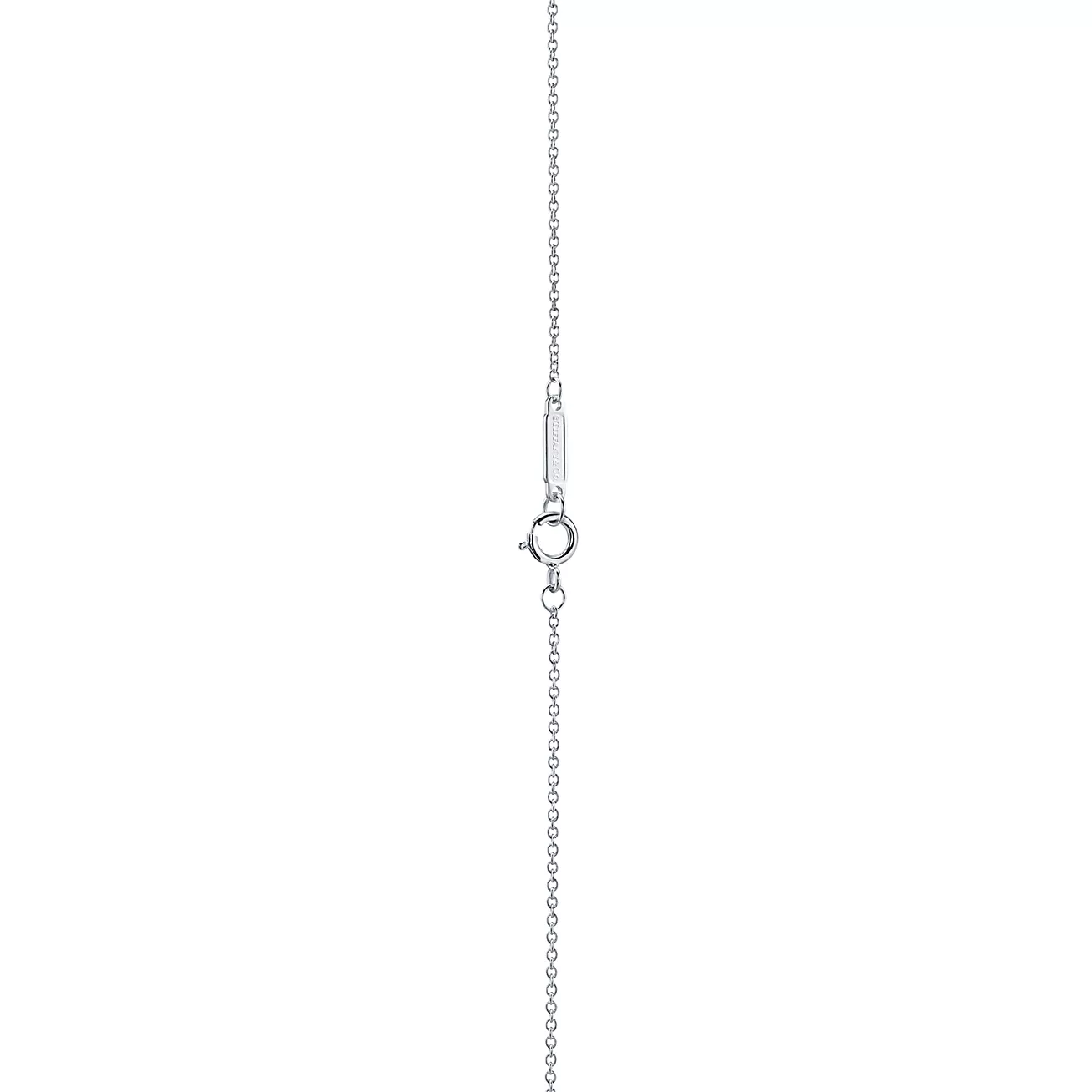 T Smile Pendant in White Gold with Diamonds, Small
