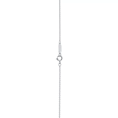 T Smile Pendant in White Gold with Diamonds, Small