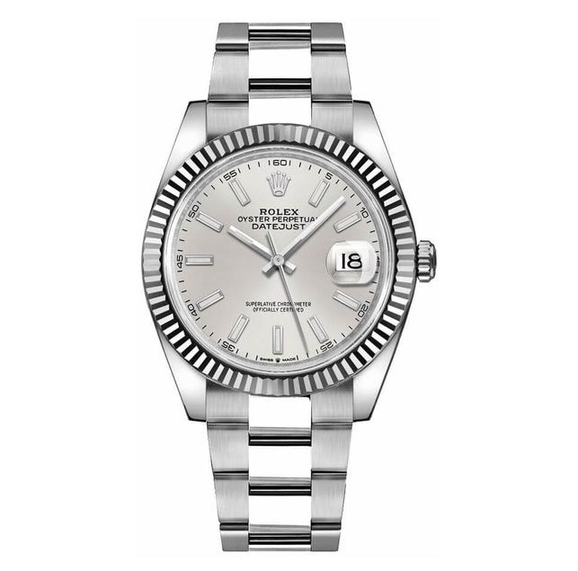 Datejust 41 Silver Dial Oyster Bracelet Watch 126334-0003