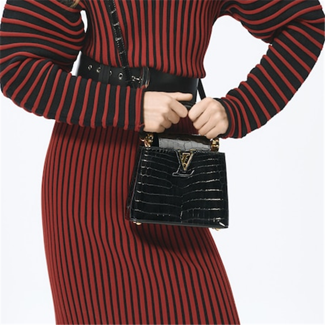 CROCODILIAN LEATHER-CAPUCINES