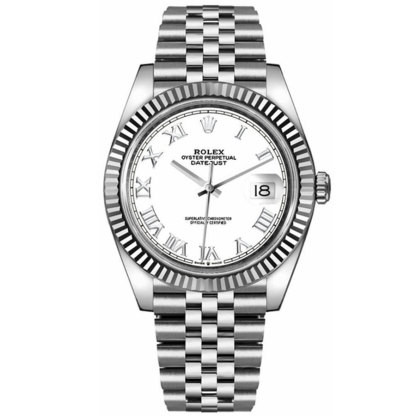 Datejust 41 White Roman Numeral Dial Men's Watch