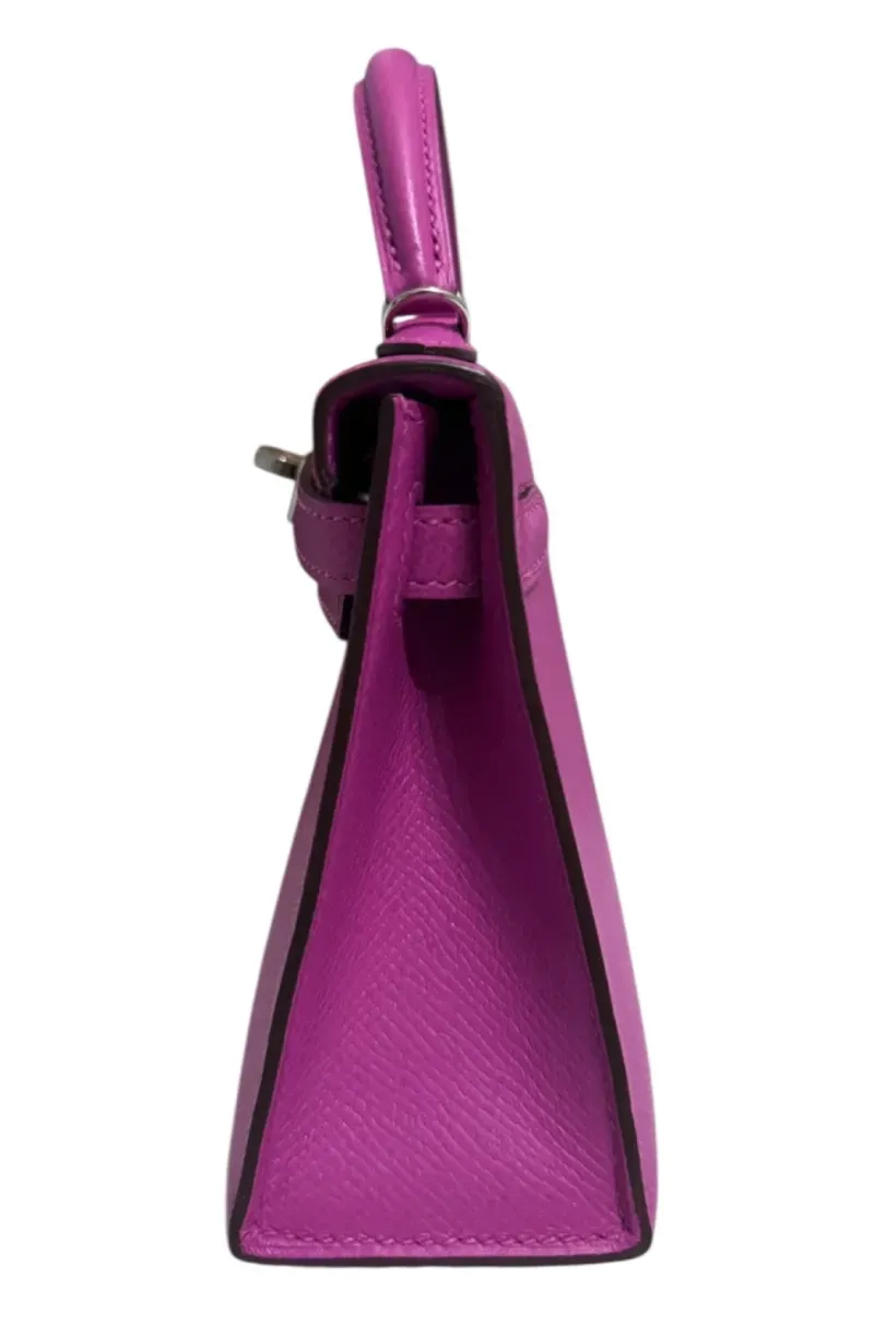 Herthtmes Magnolia Epsom Mini Kelly 20 II Palladium Hardware