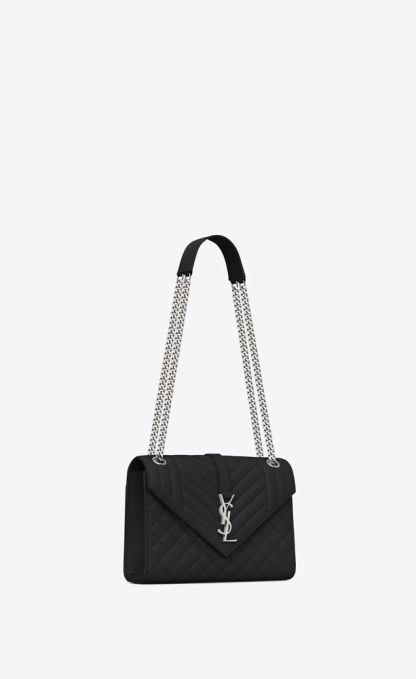 ENVELOPE MEDIUM IN QUILTED GRAIN DE POUDRE EMBOSSED LEATHER