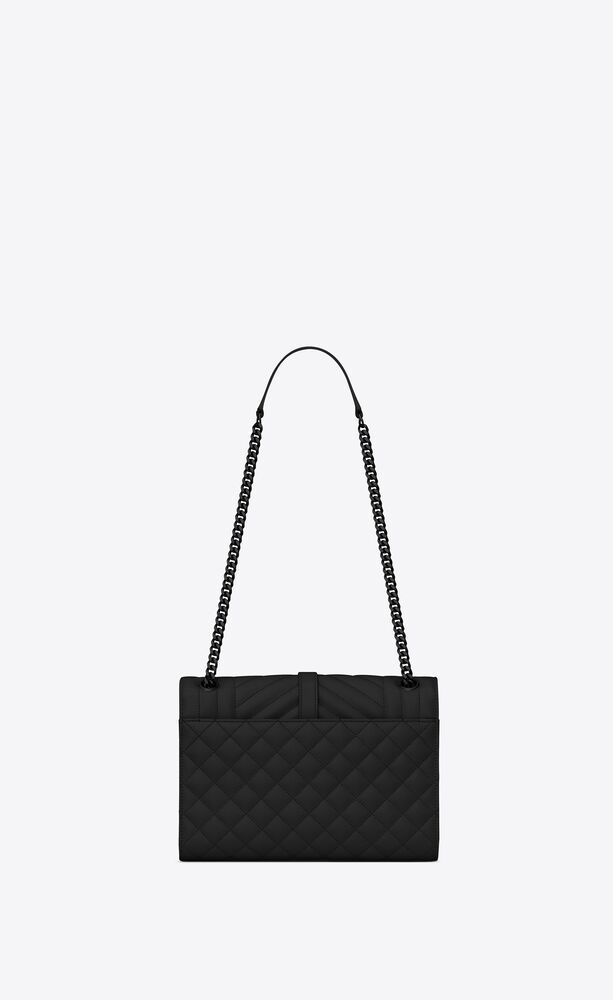 ENVELOPE MEDIUM IN QUILTED GRAIN DE POUDRE EMBOSSED LEATHER
