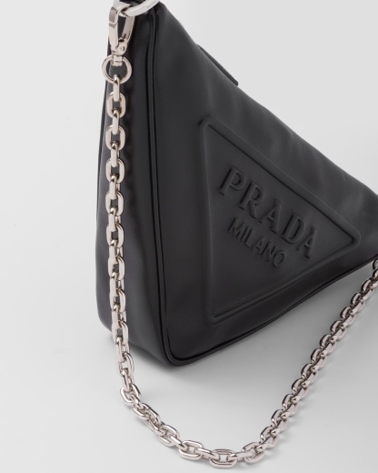 Triangle leather mini-bag