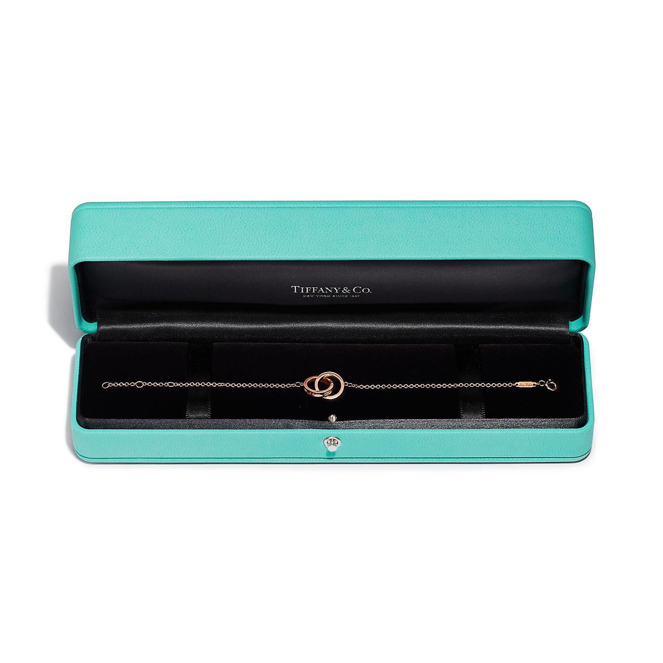 1837庐 Interlocking Circles Chain Bracelet in Rose Gold