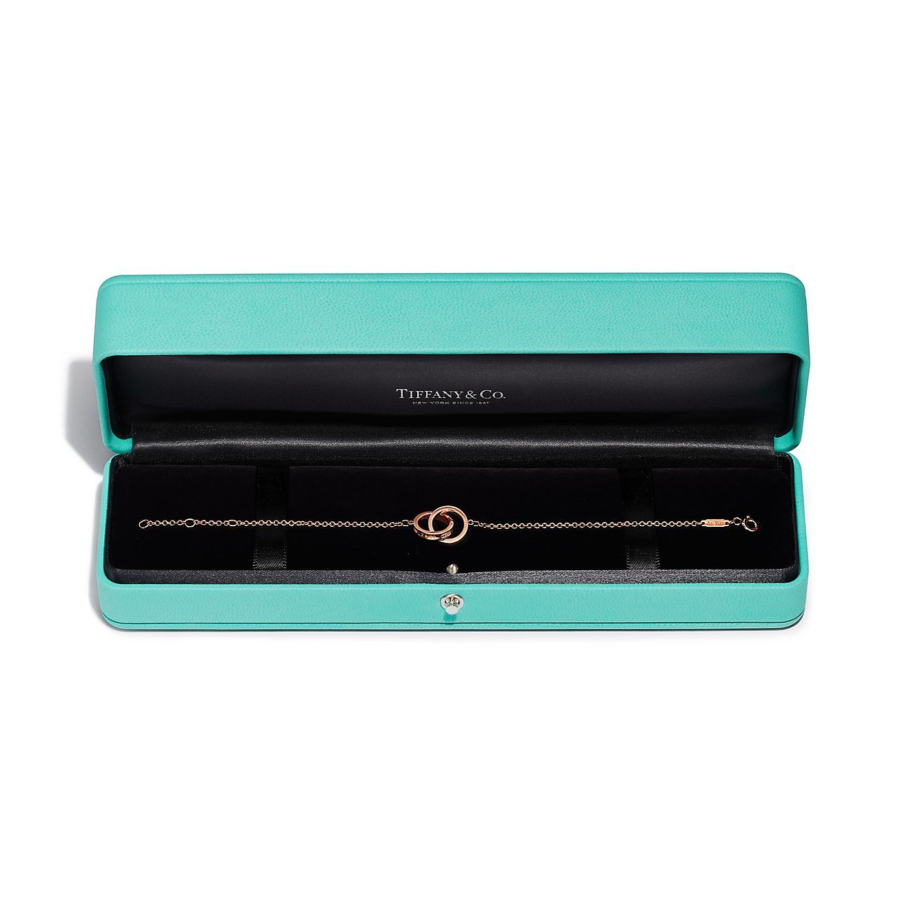 1837庐 Interlocking Circles Chain Bracelet in Rose Gold