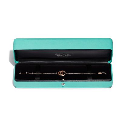 1837庐 Interlocking Circles Chain Bracelet in Rose Gold