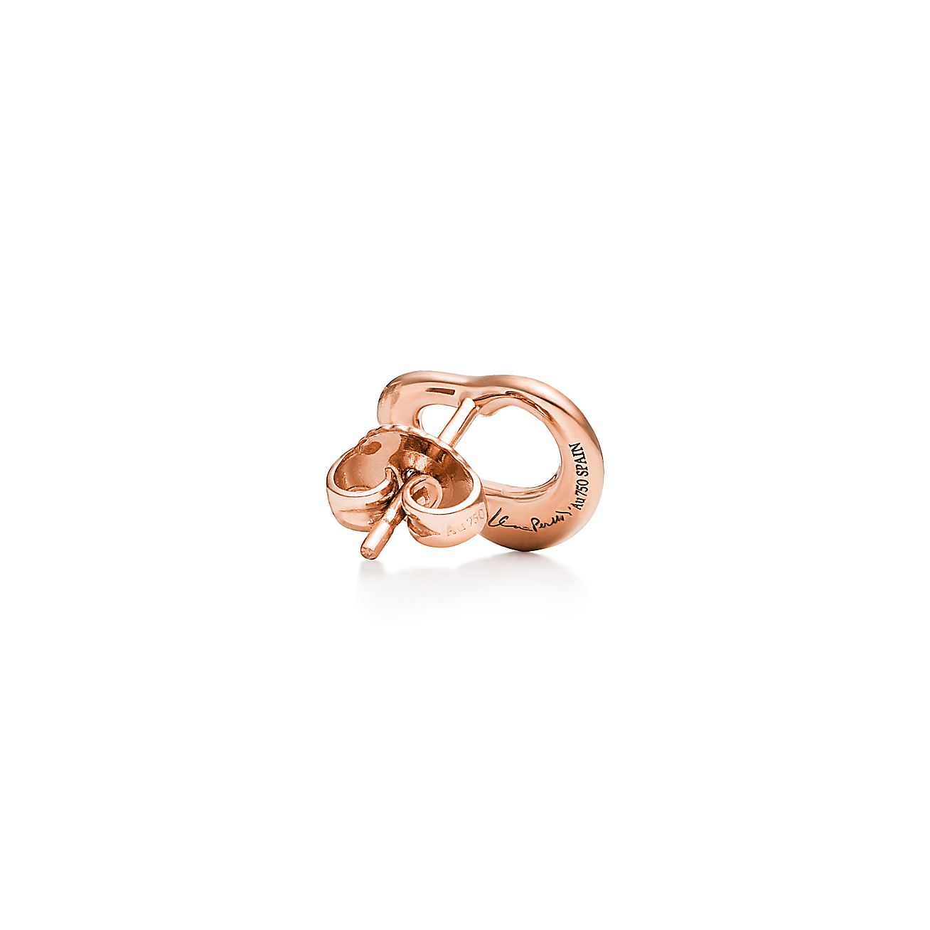 Elsa Peretti庐 Open Heart Stud Earrings in Rose Gold, 11 mm