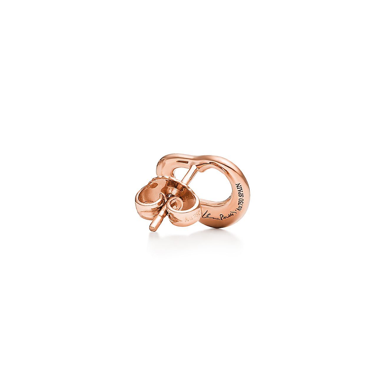 Elsa Peretti庐 Open Heart Stud Earrings in Rose Gold, 11 mm