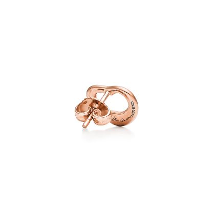 Elsa Peretti庐 Open Heart Stud Earrings in Rose Gold, 11 mm