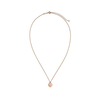 Return to 庐 Heart Tag Pendant in Rose Gold, Mini