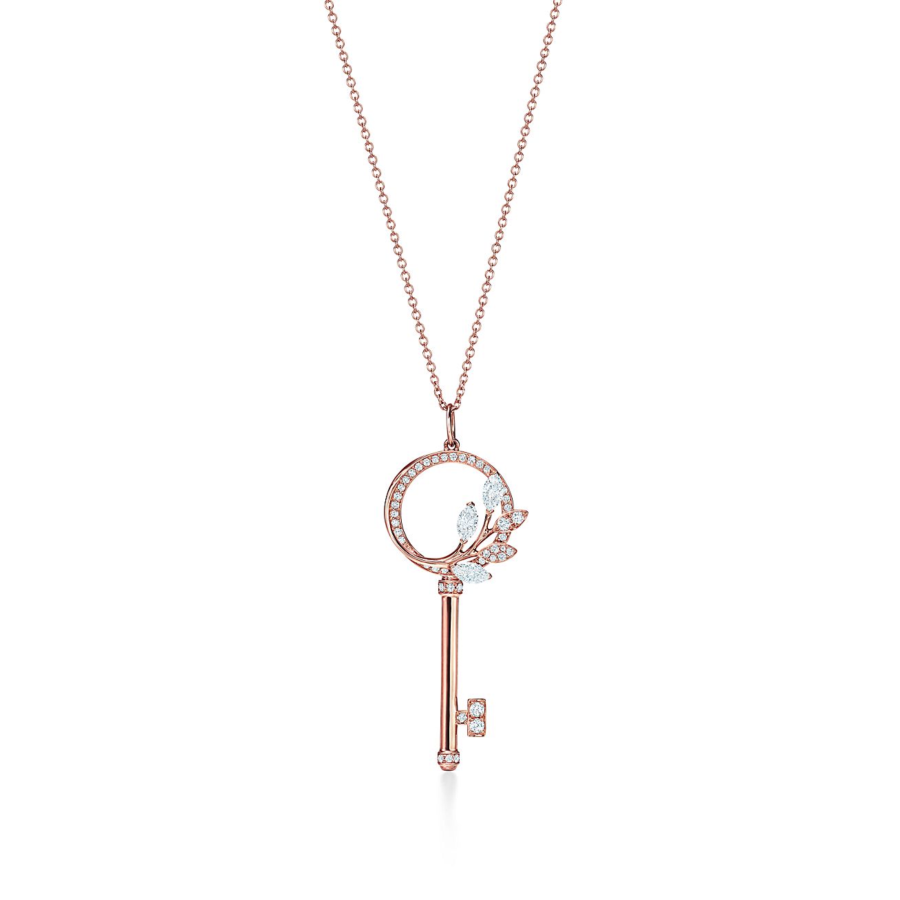 Keys  Victoria庐 Diamond Vine Circle Key in 18k Rose Gold