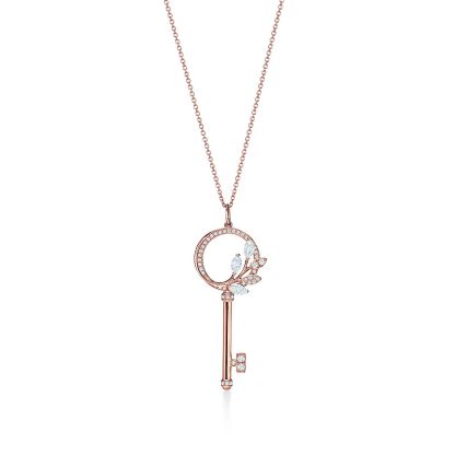 Keys  Victoria庐 Diamond Vine Circle Key in 18k Rose Gold