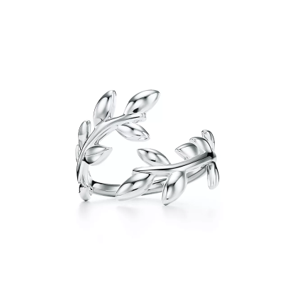 Paloma Picasso庐 Olive Leaf Bypass Ring in Silver