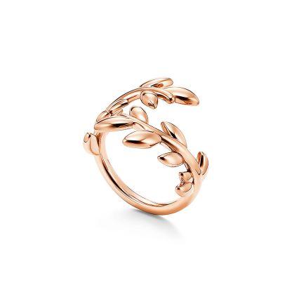 Paloma Picasso庐 Olive Leaf Bypass Ring in Rose Gold