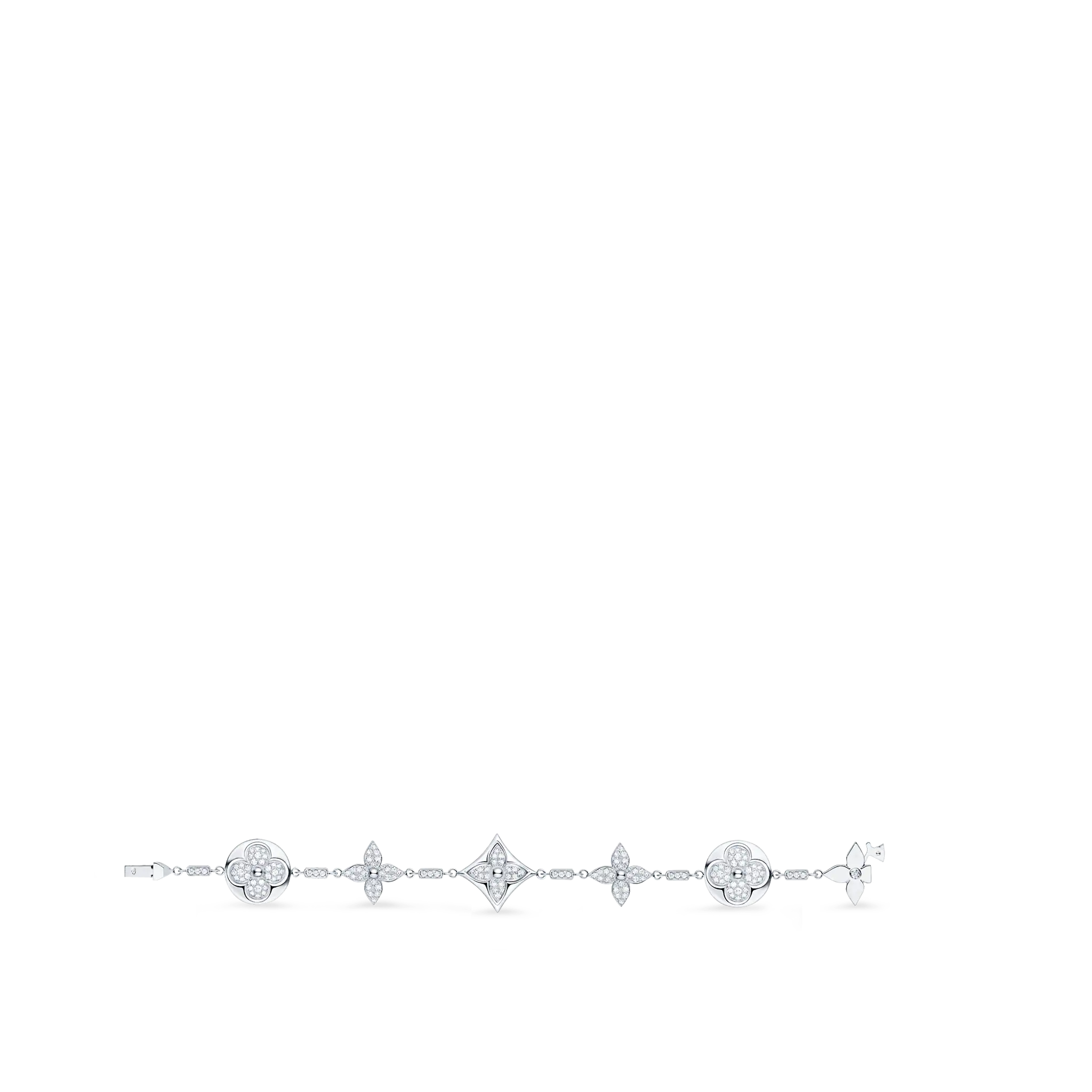 Color Blossom Bracelet, White Gold And Diamonds