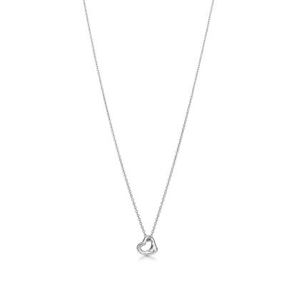 Elsa Peretti庐 Open Heart Pendant in Sterling Silver, 7 mm