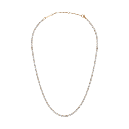 Classic Tennis Necklace Rose Gold