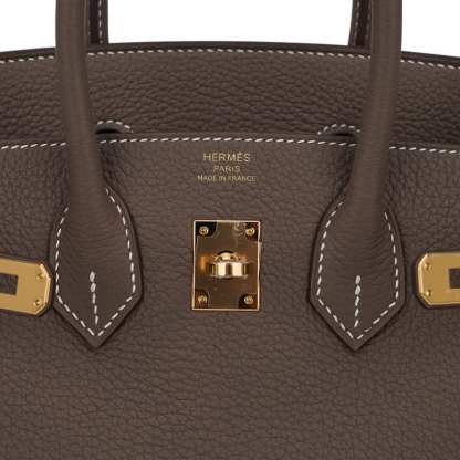 Birkin 25 Bag Etoupe Togo Leather with Gold Hardware