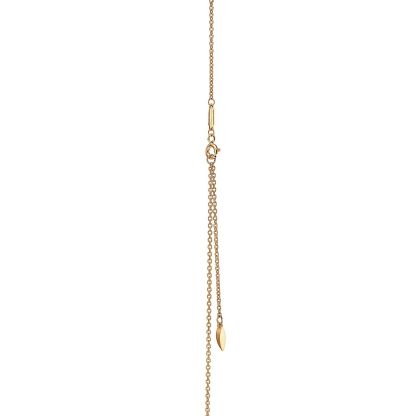 Victoria庐 Vine East West Pendant in Yellow Gold with Diamonds
