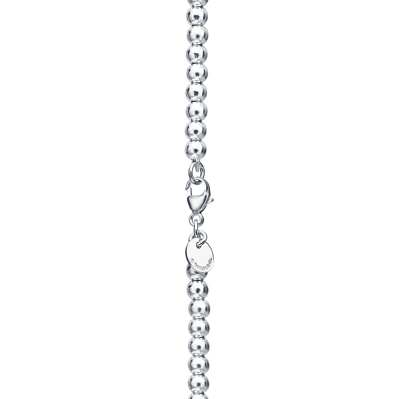 Return to 庐 Heart Tag Bead Bracelet in Silver