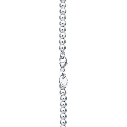 Return to 庐 Heart Tag Bead Bracelet in Silver