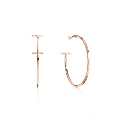 T Wire Hoop Earrings