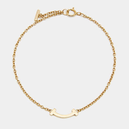 & Co.  T Smile 18K Yellow Gold Mini Bracelet