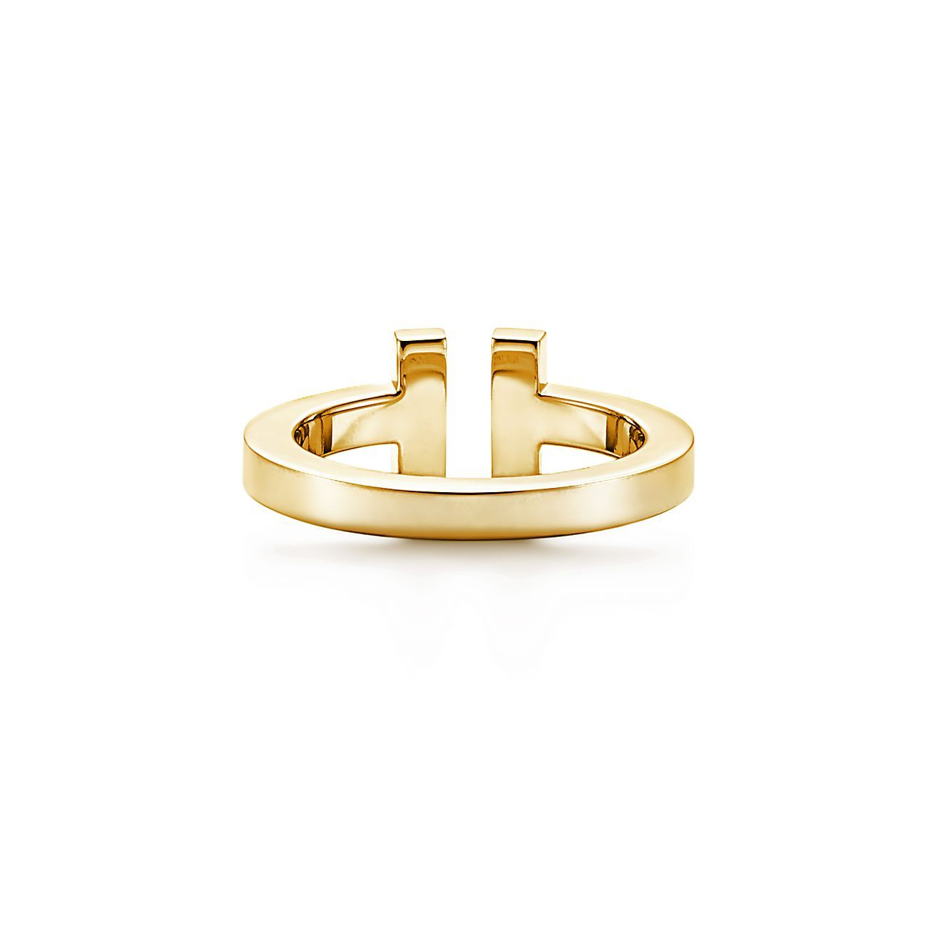 T Square Ring in Yellow Gold