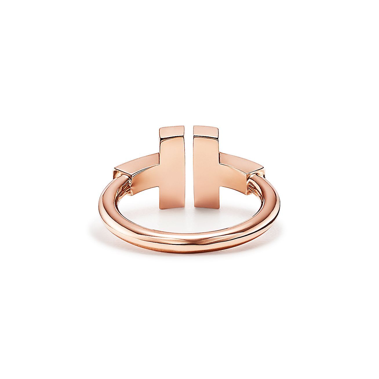 T Black Onyx Wire Ring in 18k Rose Gold