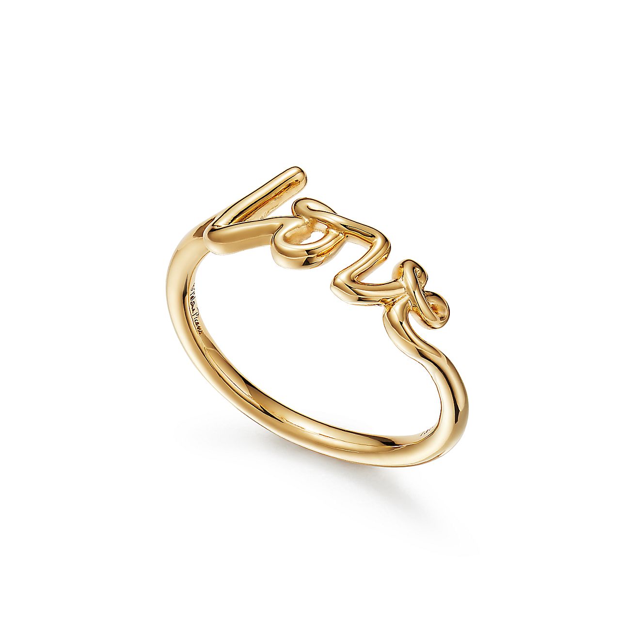 Paloma's Graffiti Love Ring in Yellow Gold, Mini