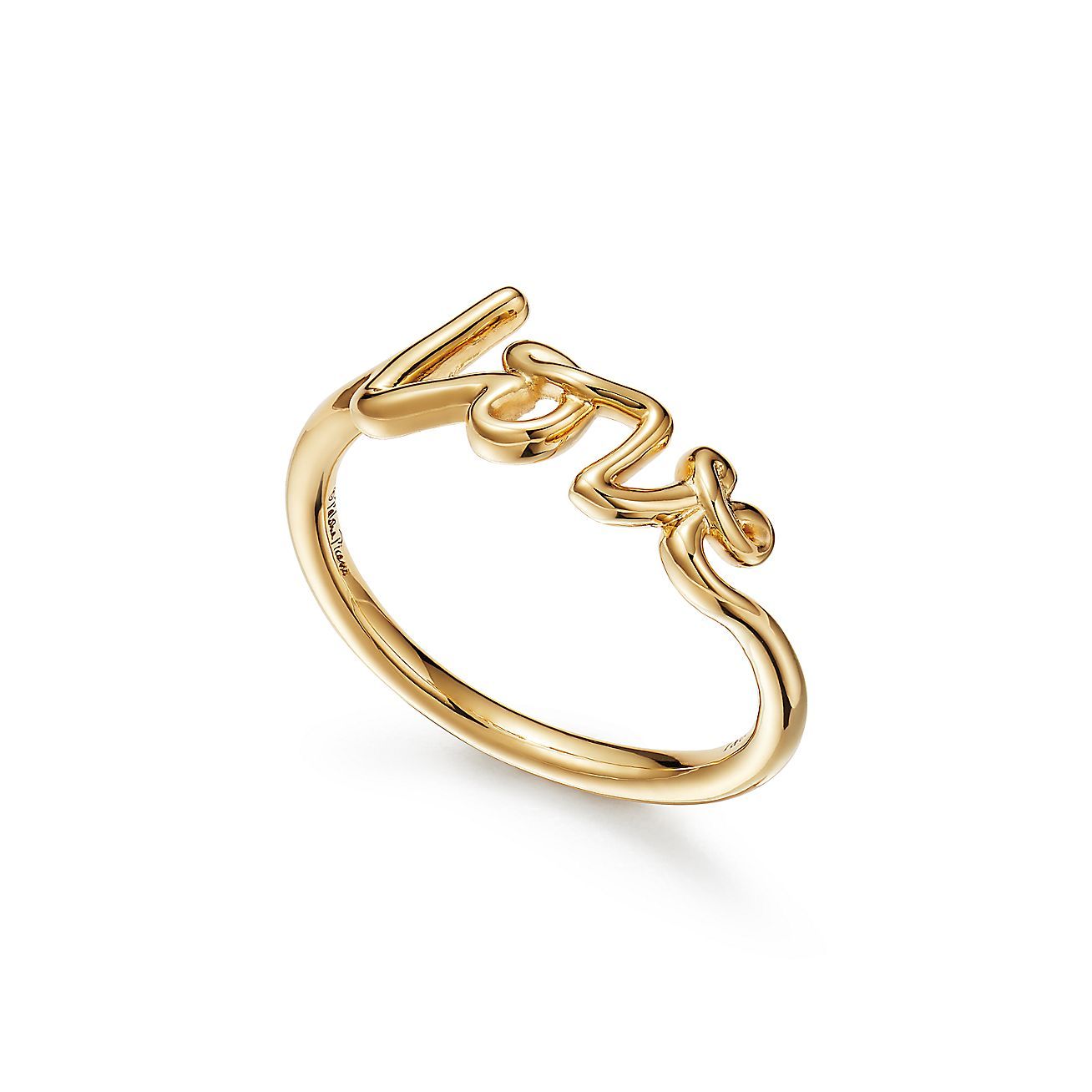 Paloma's Graffiti Love Ring in Yellow Gold, Mini