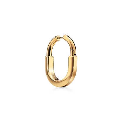 Lock Earrings in Yellow Gold, Medium