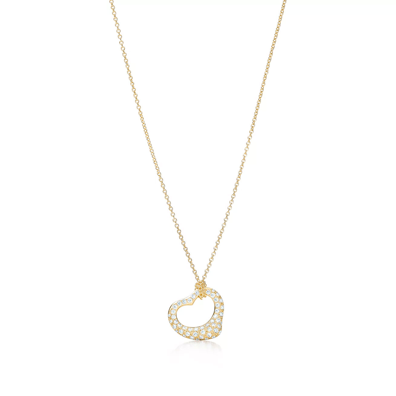 Elsa Peretti庐  Open Heart Pendant in 18k Yellow Gold