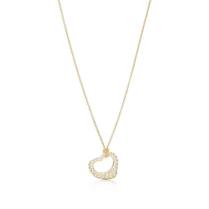 Elsa Peretti庐  Open Heart Pendant in 18k Yellow Gold