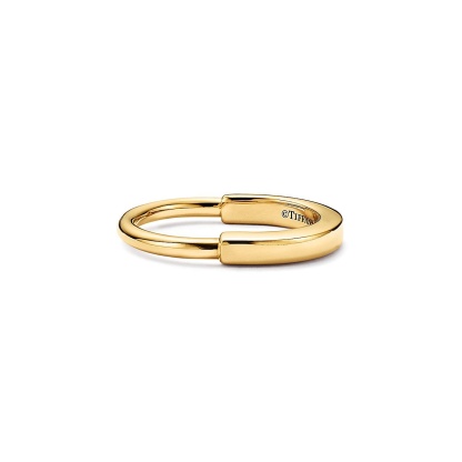Lock Ring in Yellow Gold