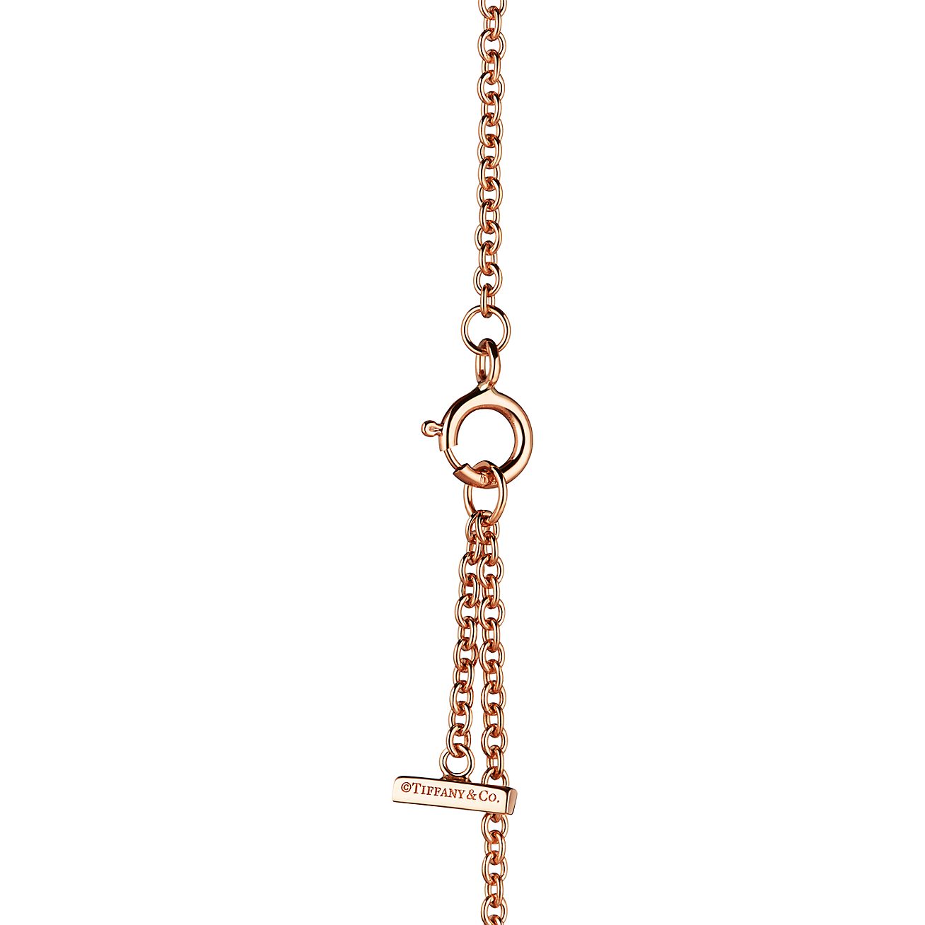 T Smile Bracelet in Rose Gold with Diamonds