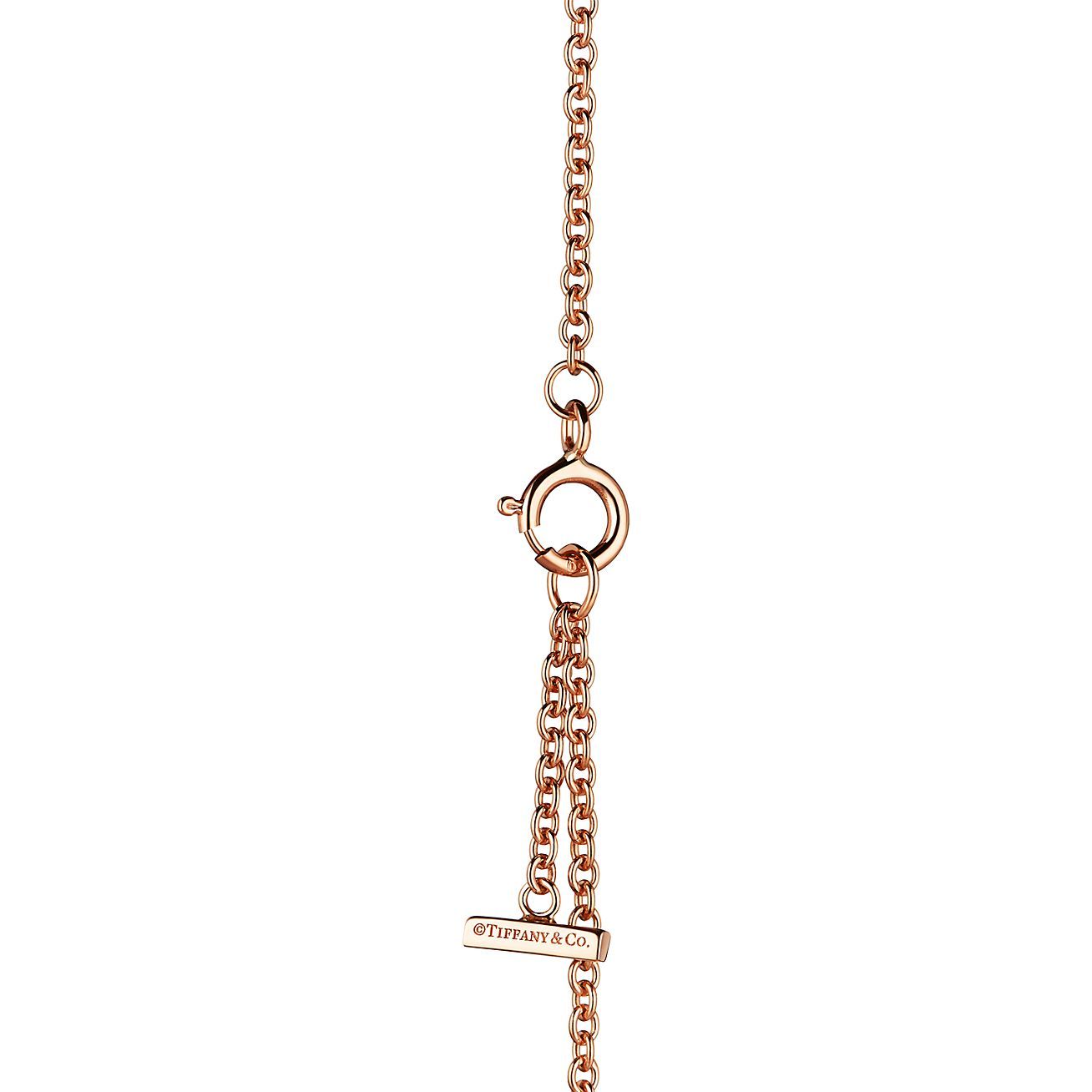 T Smile Bracelet in Rose Gold with Diamonds