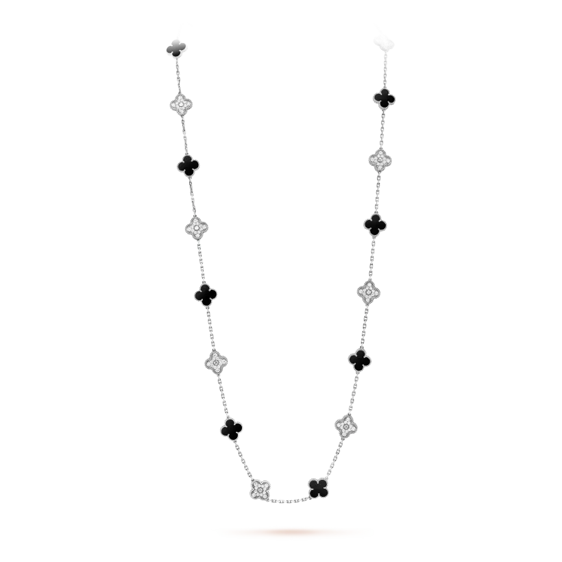 Vintage Alhambra long necklace, 20 motifs