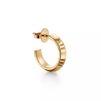 Atlas庐 X Hoop Earrings in Yellow Gold, Small