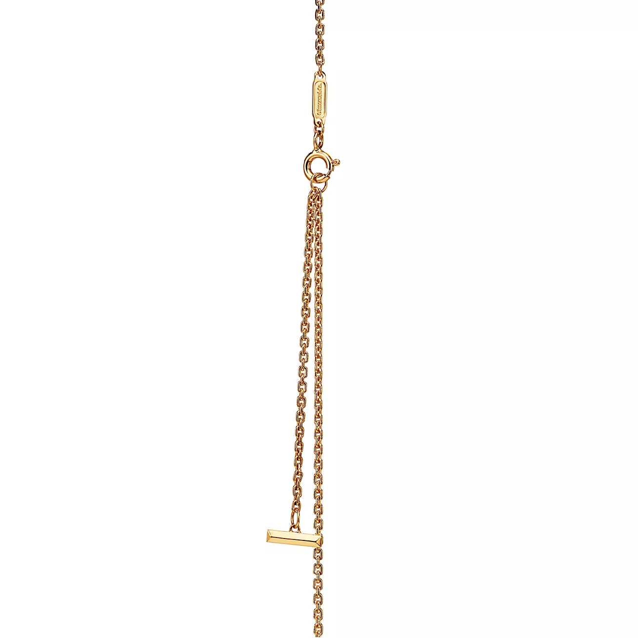 T T1 Circle Pendant in Yellow Gold with Pave Diamonds