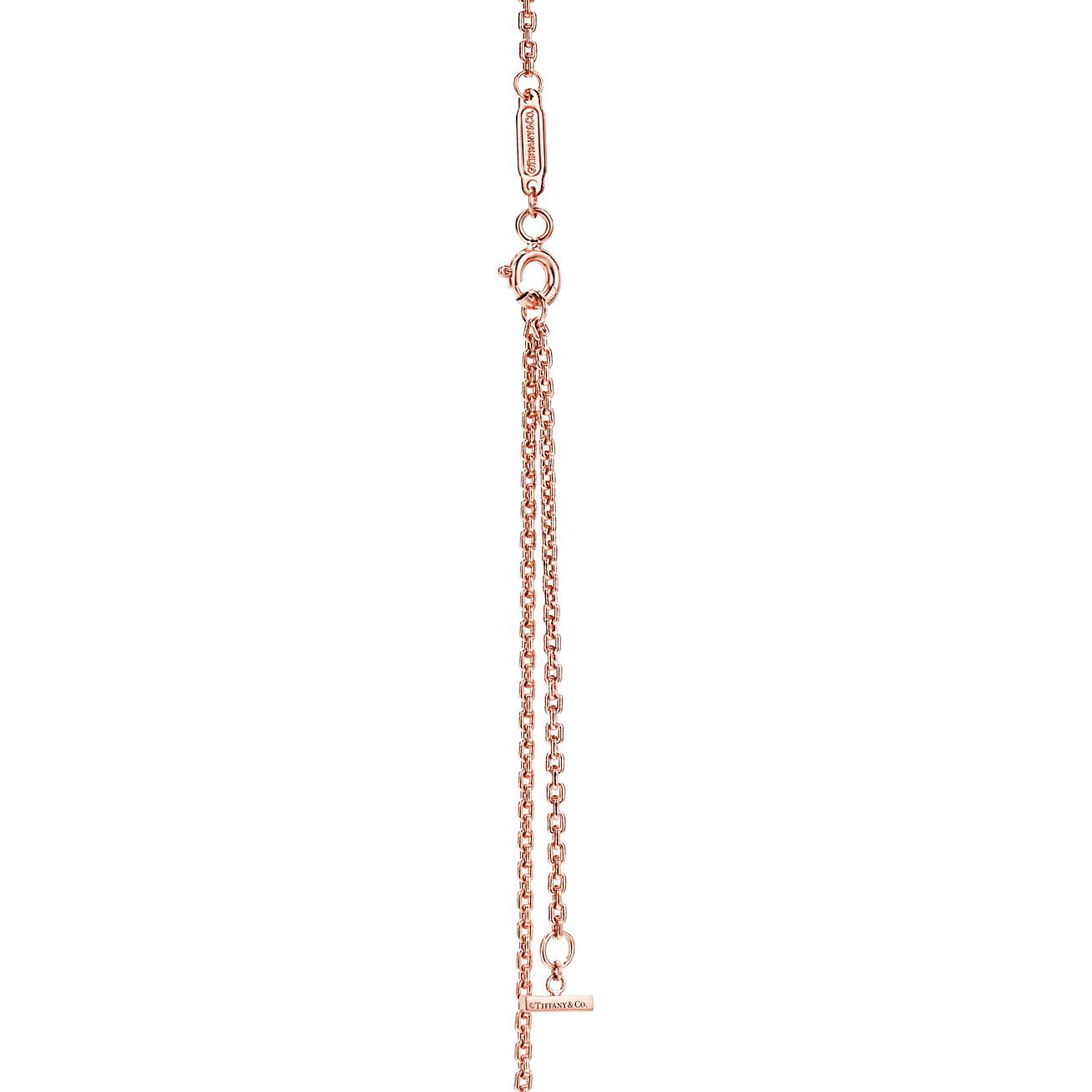 T Smile Pendant in Rose Gold, Small
