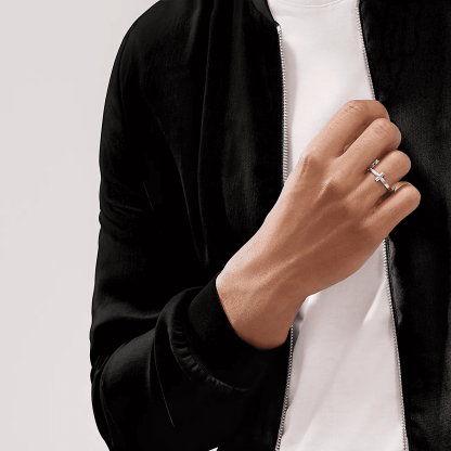 T T1 Ring in White Gold, 2.5 mm Wide